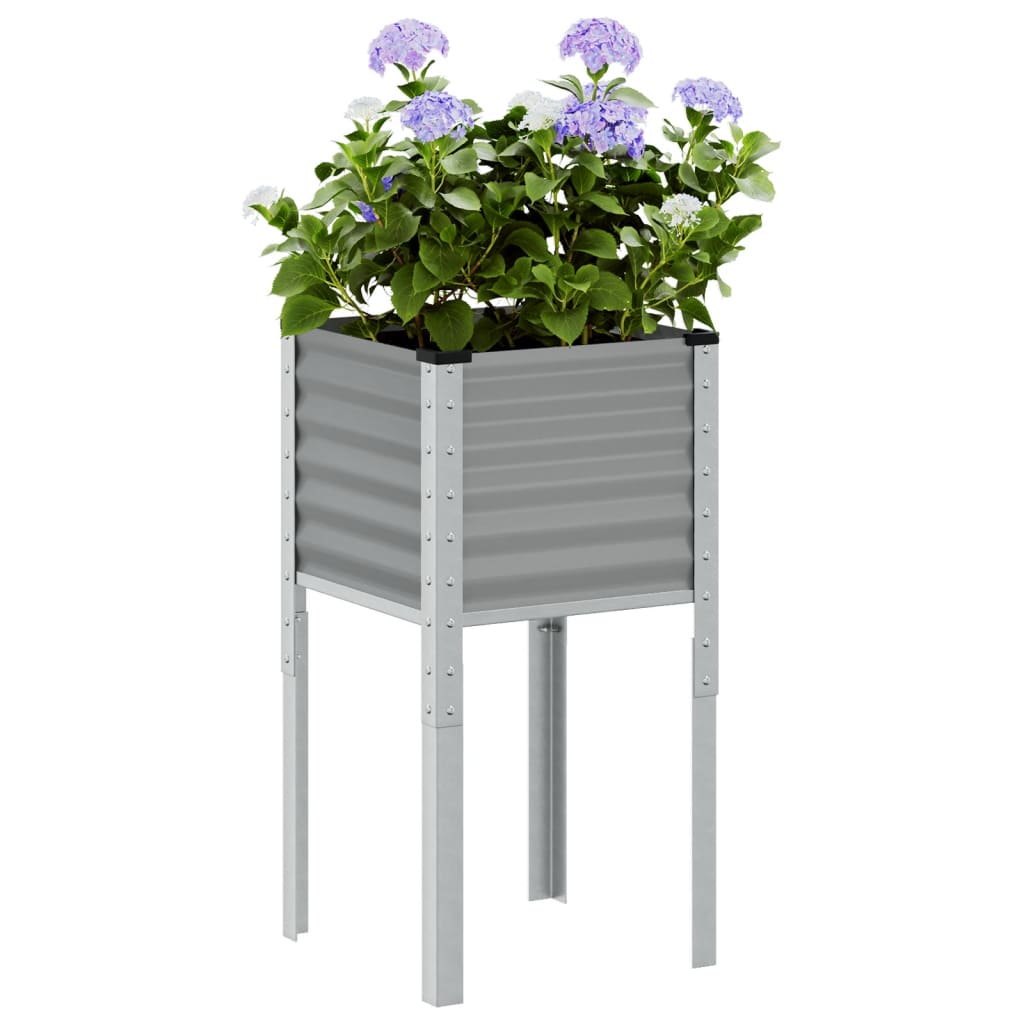 Jardinera acero blanco 32x29x75 cm
