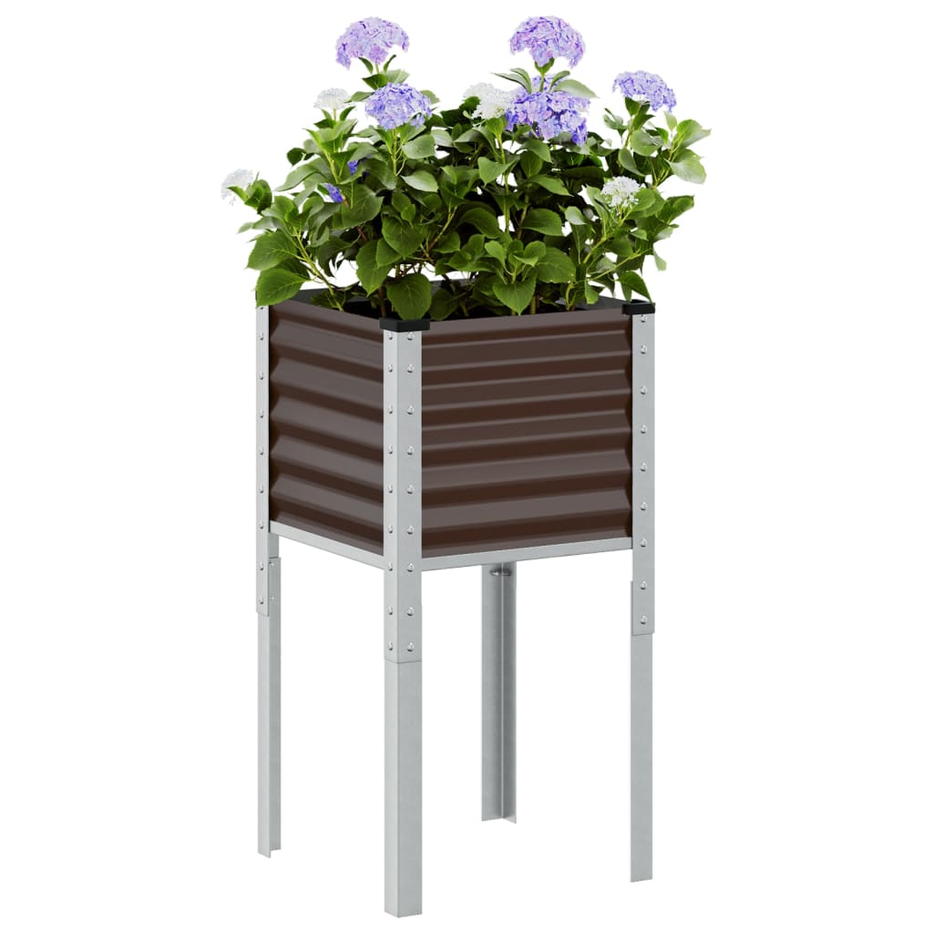 Jardinera acero blanco 32x29x75 cm