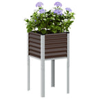 Jardinera acero blanco 32x29x75 cm