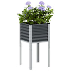 Jardinera acero blanco 32x29x75 cm