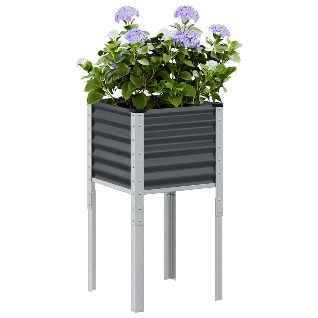 Jardinera acero blanco 32x29x75 cm