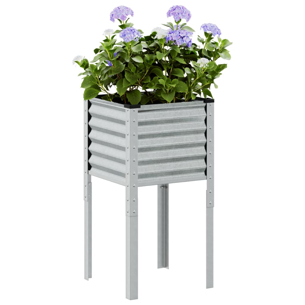 Jardinera acero blanco 32x29x75 cm