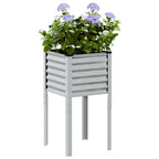 Jardinera acero blanco 32x29x75 cm