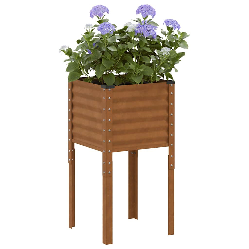 Jardinera de jardín 100x45x90 cm de acero corten