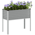 Jardinera acero blanco 32x29x75 cm