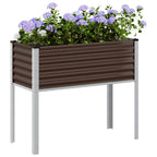 Jardinera acero blanco 32x29x75 cm