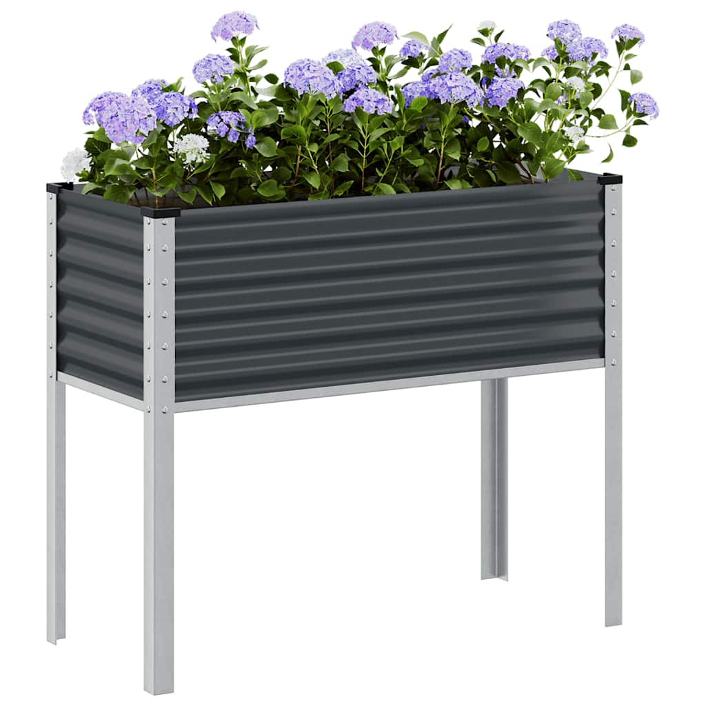 Jardinera acero blanco 32x29x75 cm
