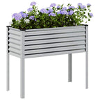 Jardinera acero blanco 32x29x75 cm