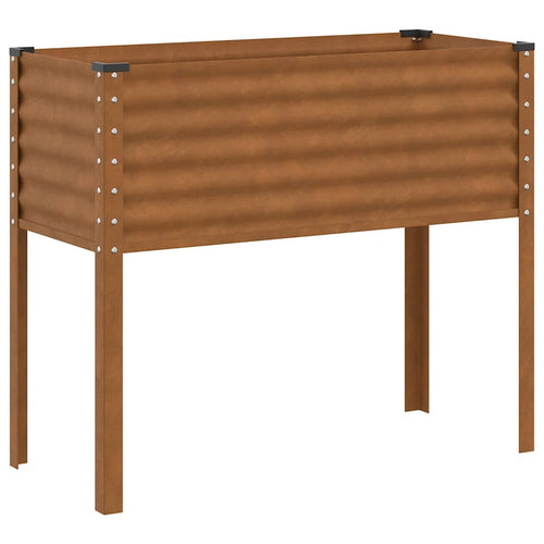 Jardinera de jardín 100x45x90 cm de acero corten