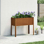 Jardinera de jardín 100x45x90 cm de acero corten