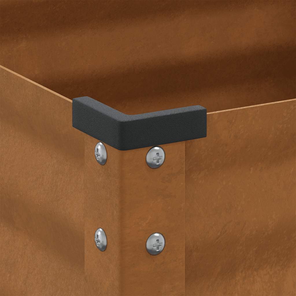 Jardinera de jardín 100x45x90 cm de acero corten