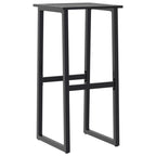 Taburetes de bar 2 unidades acero negro 38x38x80 cm