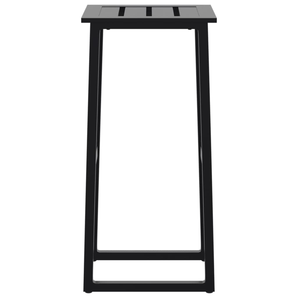 Taburetes de bar 2 unidades acero negro 38x38x80 cm