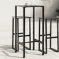 Mesa alta de bar acero recubrimiento polvo negro 100x100x110 cm