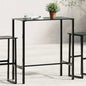 Mesa alta de bar acero recubrimiento polvo negro 100x100x110 cm