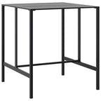 Mesa alta de bar acero recubrimiento polvo negro 100x100x110 cm