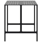 Mesa alta de bar acero recubrimiento polvo negro 100x100x110 cm