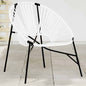 Silla de jardín con forma de huevo de ratán sintético negro