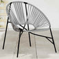 Silla de jardín con forma de huevo de ratán sintético negro