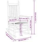 Mecedoras con asiento curvo 2 uds madera álamo maciza gris