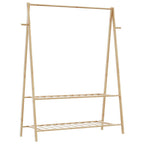 Perchero con estantes bambú 100x50x184,5 cm