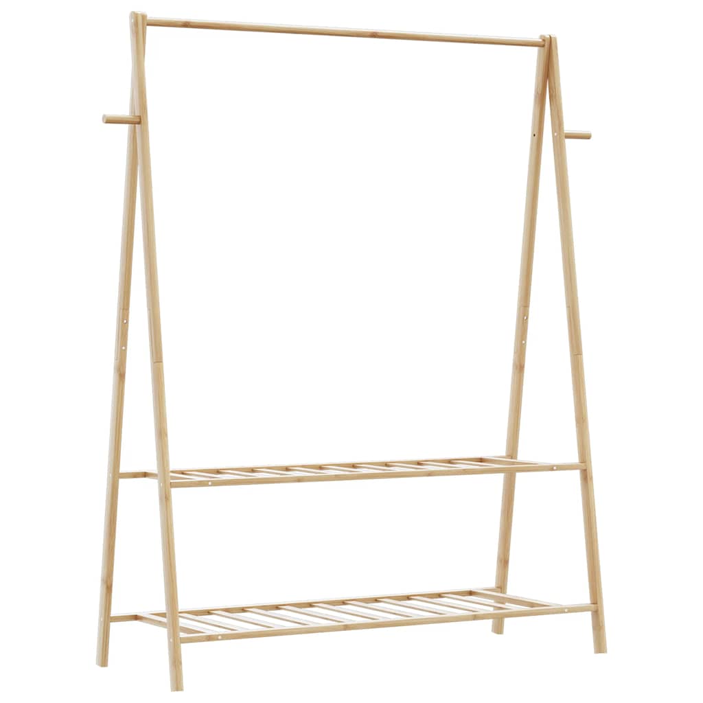 Perchero con estantes bambú 100x50x184,5 cm
