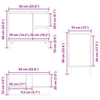 Armario de baño madera contrachapada roble Sonoma 65x33x60 cm