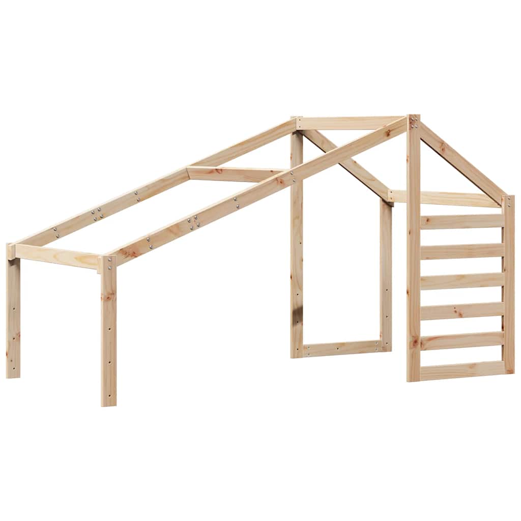 Techo de cama infantil madera maciza pino 198x87x113 cm