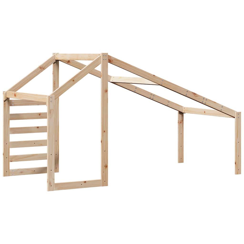 Techo de cama infantil madera maciza pino 198x97x113 cm