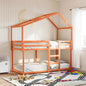 Techo de cama infantil madera maciza blanco 118x70x176,5 cm