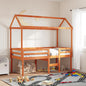 Techo de cama infantil madera maciza blanco 118x70x176,5 cm
