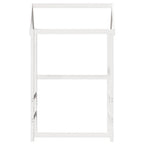 Techo de cama infantil madera maciza blanco 118x70x176,5 cm