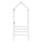 Techo de cama infantil madera maciza blanco 118x70x176,5 cm