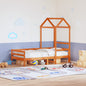 Techo de cama infantil madera maciza blanco 118x70x176,5 cm