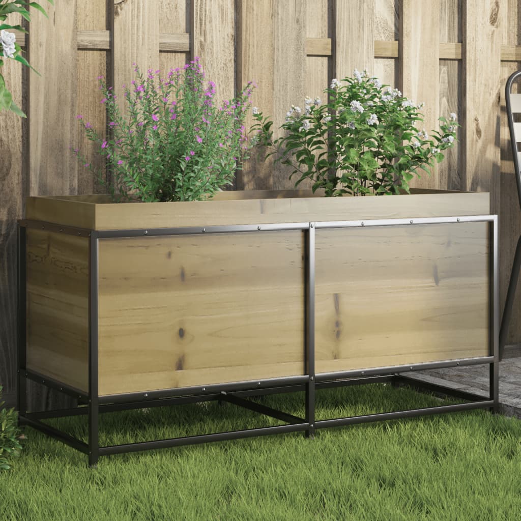 Jardinera acero blanco 32x29x75 cm