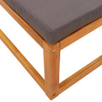 Conjunto de sofá de jardín de 3 piezas con cojines de madera de acacia y cuerda