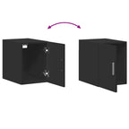 Armario de pared madera de ingeniería negro 30x42,5x40 cm