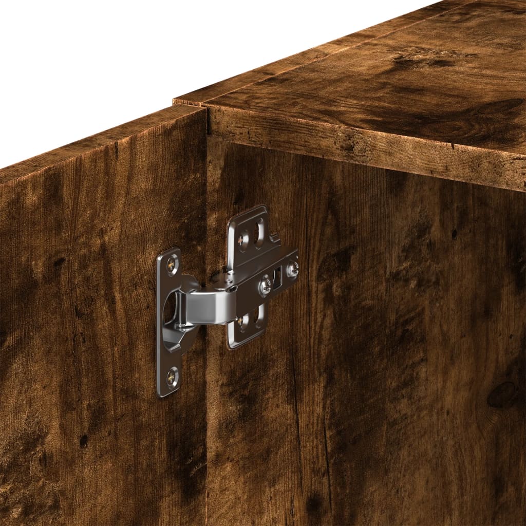 Armario de pared madera ingeniería roble ahumado 70x42,5x40 cm