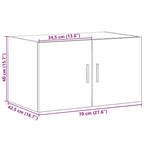Armario de pared madera de ingeniería gris Sonoma 70x42,5x40 cm