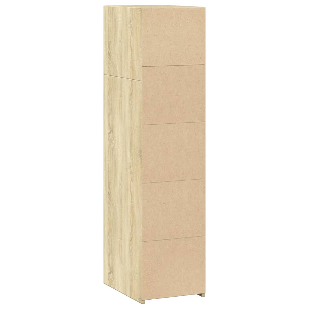 Aparador alto madera de ingeniería roble Sonoma 30x41x124 cm
