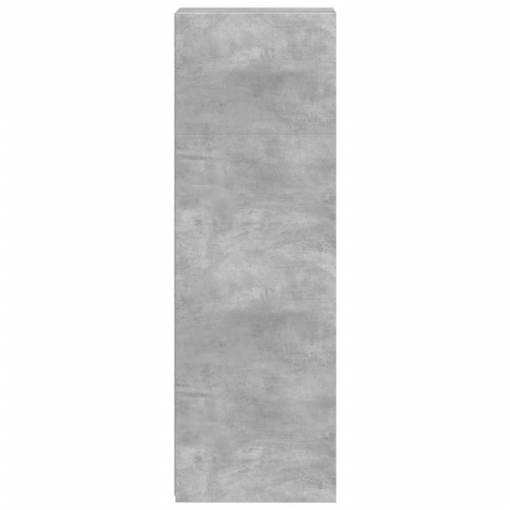Aparador alto madera de ingeniería gris hormigón 30x41x124 cm