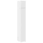 Armario estrecho madera de ingeniería blanco 30x42,5x225 cm