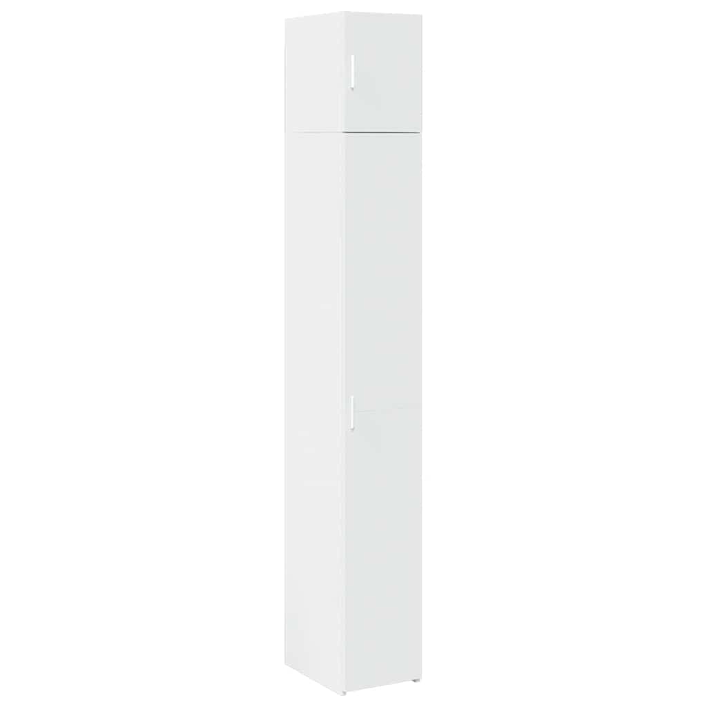 Armario estrecho madera de ingeniería blanco 30x42,5x225 cm