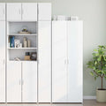 Armario estrecho madera de ingeniería blanco 30x42,5x225 cm