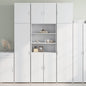 Aparador alto madera de ingeniería blanco 80x42,5x185 cm