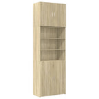 Aparador alto madera de ingeniería roble Sonoma 80x42,5x249 cm
