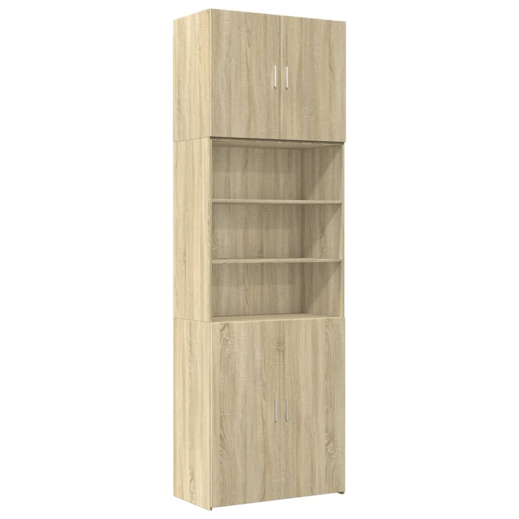 Aparador alto madera de ingeniería roble Sonoma 80x42,5x249 cm
