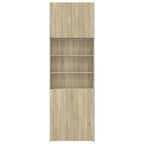 Aparador alto madera de ingeniería roble Sonoma 80x42,5x249 cm