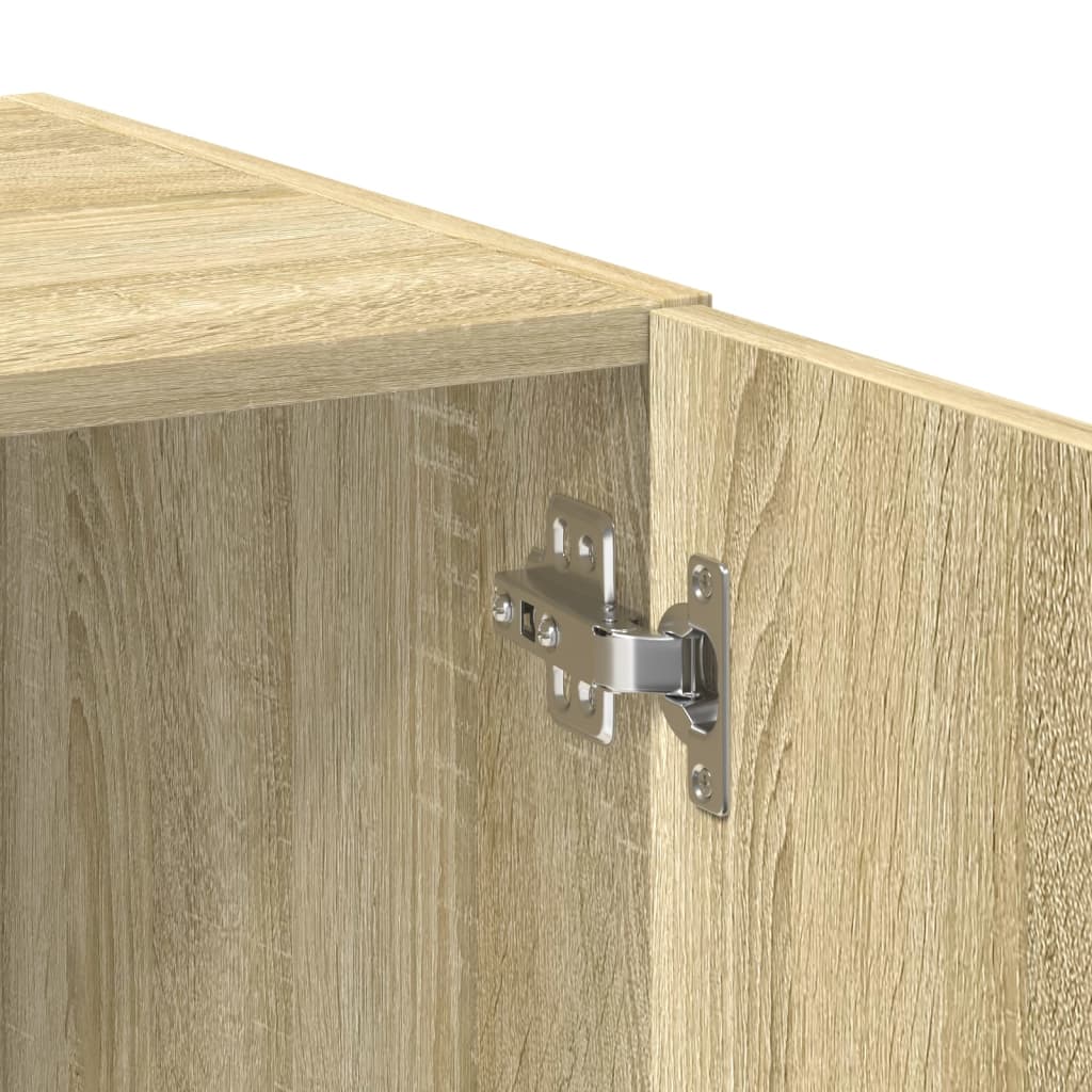 Aparador alto madera de ingeniería roble Sonoma 80x42,5x249 cm
