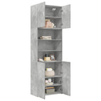 Aparador alto madera de ingeniería gris hormigón 80x42,5x249 cm